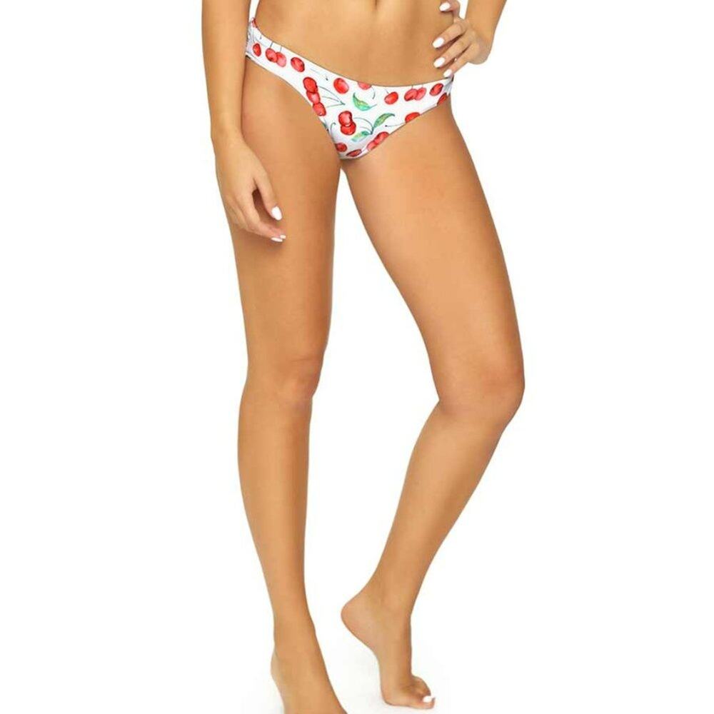NWT Pilyq Cherries Ruched Swim Bottoms ( full coverage)